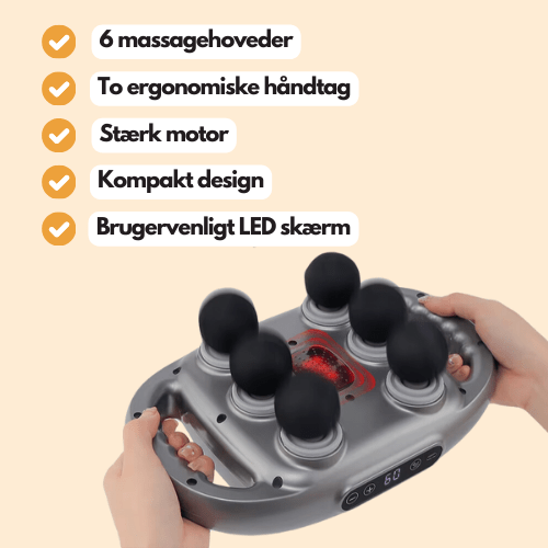 DeepRelief Pro – Effektivt massasjeapparat med 6 hoder - AVABeauty.no